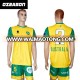 Yellow And Green Sublimation Soccer Wear Kits