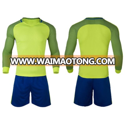 Polyester cheap plain soccer jersey long sleeve uniforms