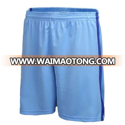 2017 New design cheap custom light blue soccer and basketball shorts for men