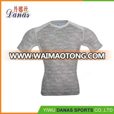 2017 Custom design low price short sleeve gym clothing for sports