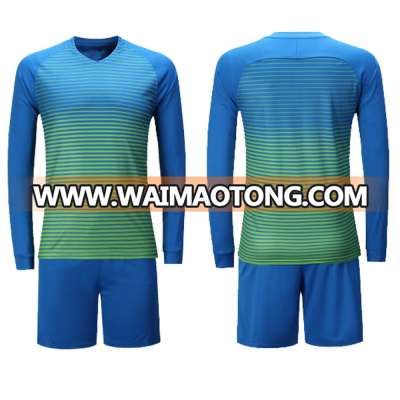 Customized soccer jersey new season long sleeve football jerseys blue