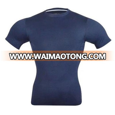 2017 Wholesale custom men's clothing gym sports wear thight fitness shirt