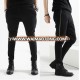 SL83 new men's fashion jogger pants double zipper sport pants